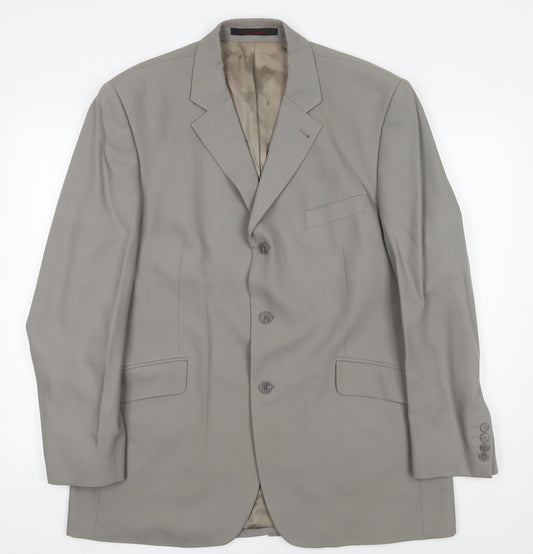 Jeff Banks Men's Grey Wool Suit Jacket 44R