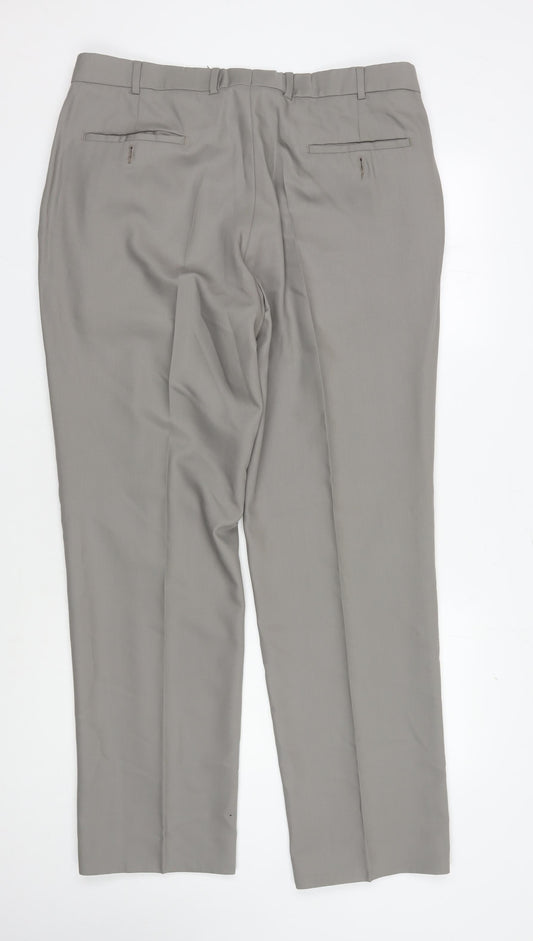 Jeff Banks Men's Grey Wool Dress Pants XL