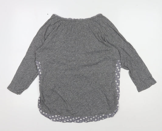 Womens UK Size 12 White Stuff Grey Cotton Blend T-Shirt