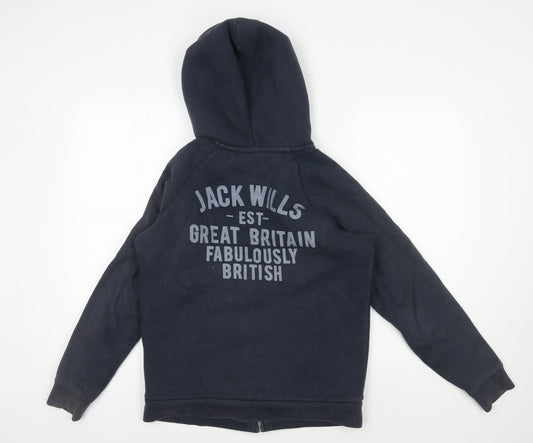 Jack Wills Women's Navy Full Zip Hoodie, Size M