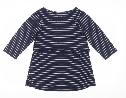 Gap Women's Blue Striped T-Shirt, XL - Great for Nursing