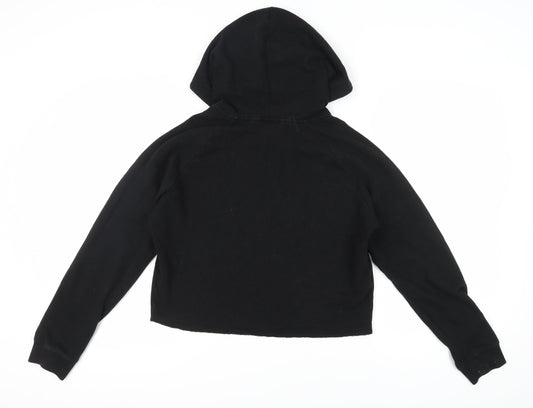 PINK Women's Black Pullover Hoodie M