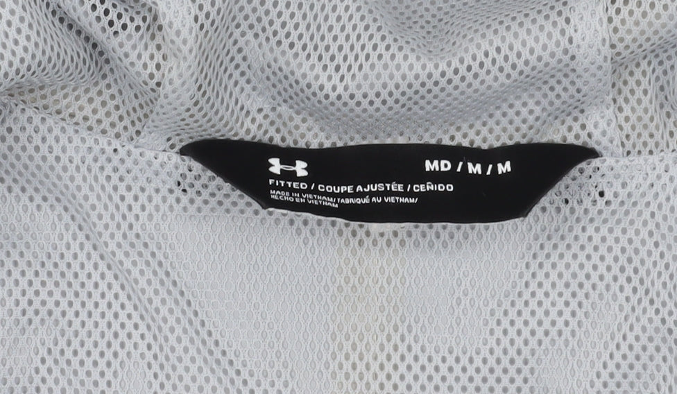 Under Armour Men's Grey Hooded Windbreaker Jacket M