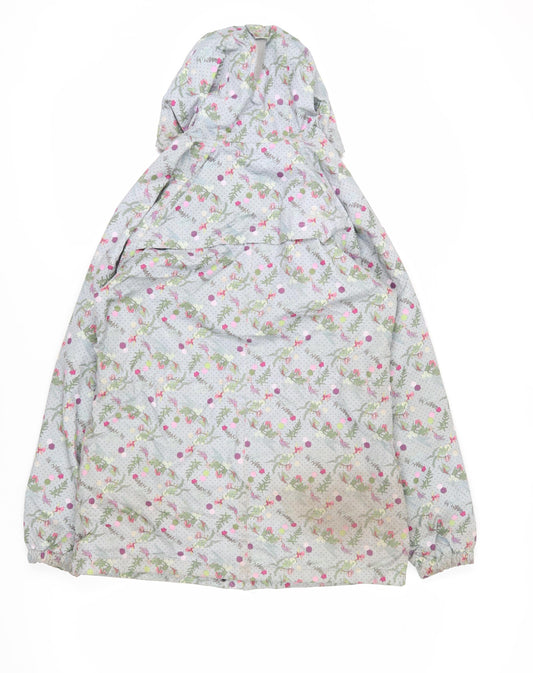 Trespass Women's Grey Floral Rain Coat Size M