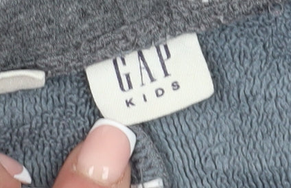 Brand and care label for Gap Kids Grey Polka Dot Leggings, girls’, size L, ankle length