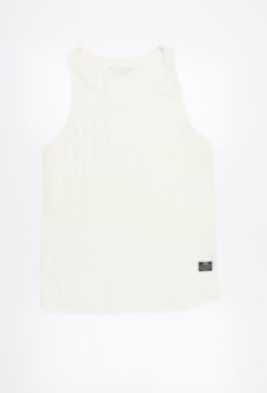 Jack & Jones Men’s White Sleeveless T-Shirt L