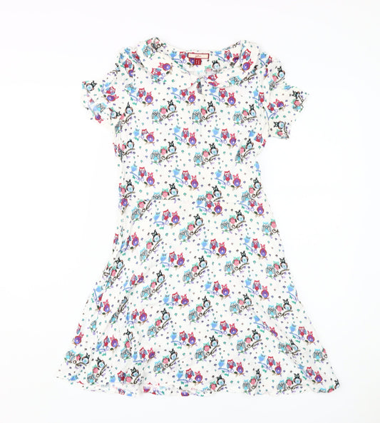 Joe Browns Women's Multicoloured Owl Pattern A-Line Dress