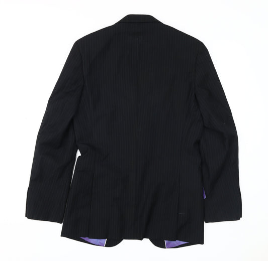 Sublissimo Men's Black Suit Jacket - Size 44, Classic Style