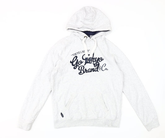Tokyo Laundry Unisex Grey Pullover Hoodie, Size 12