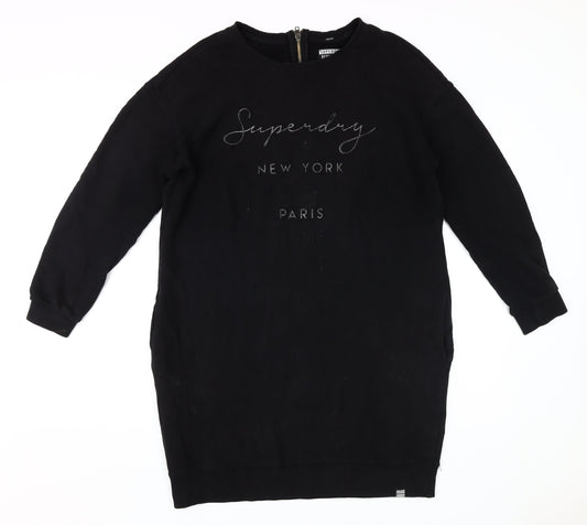 Superdry Women's Black T-Shirt Dress M