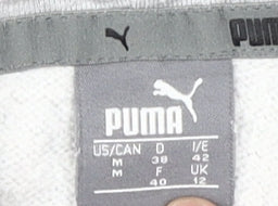 Puma Women's Grey Pullover Hoodie Size 12 with Logo Accents