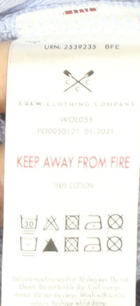 Crew Clothing Women’s Blue Pullover Hoodie, Size S