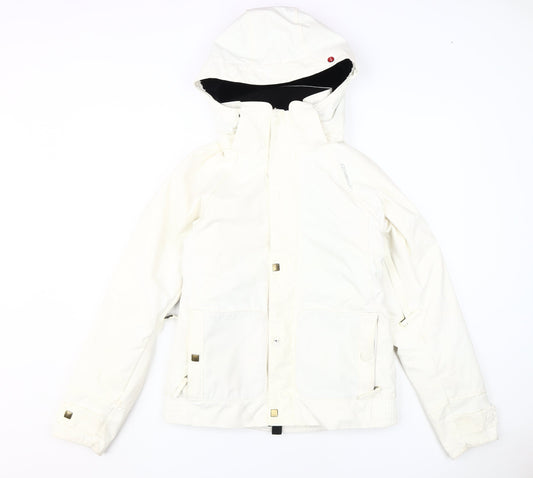 O'Neill Women's White Hooded Parka Jacket, Size M