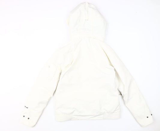 O'Neill Women's White Hooded Parka Jacket, Size M