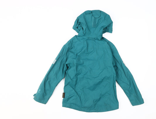Jack Wolfskin Girls Green Mid-Length Rain Coat - M