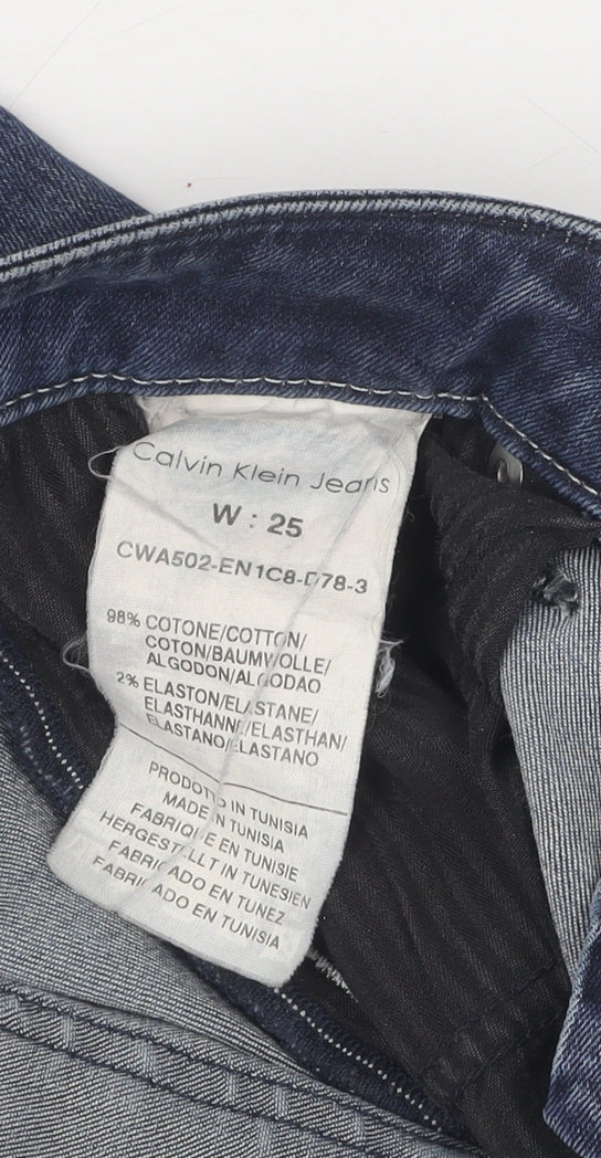 Calvin Klein Women's Blue Skinny Jeans, XS, Low Rise
