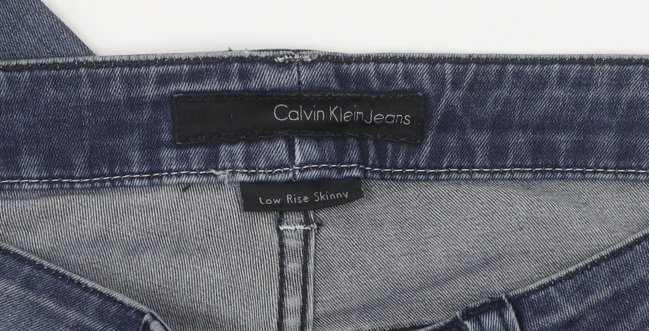 Calvin Klein Women's Blue Skinny Jeans, XS, Low Rise