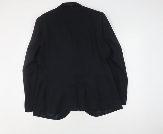 Moss London Men's Blue Blazer 42R Skinny Fit