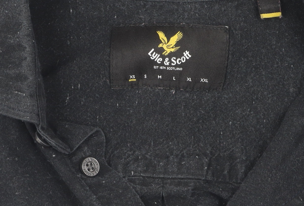 Lyle & Scott Men's Black Long Sleeve Shirt, Size L