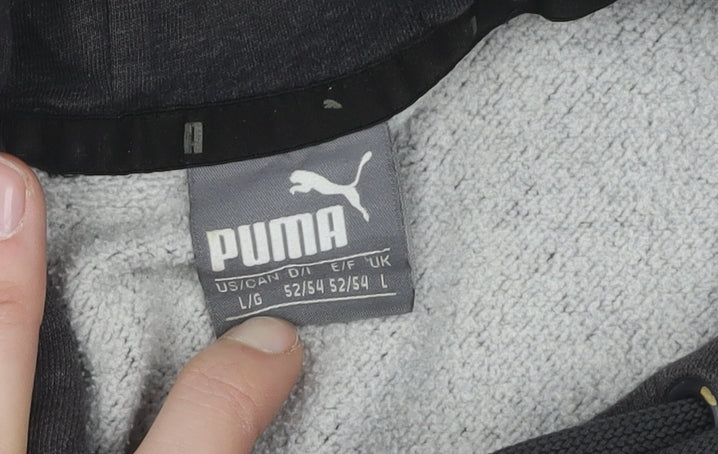 Puma Men's Black Pullover Hoodie - L - Logo Design