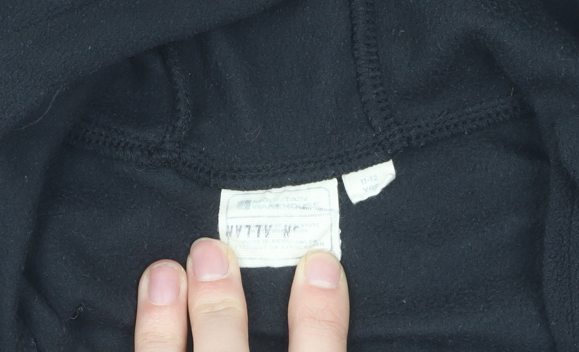 Additional view of Mountain Warehouse boys’ black fleece hoodie 11-12 years