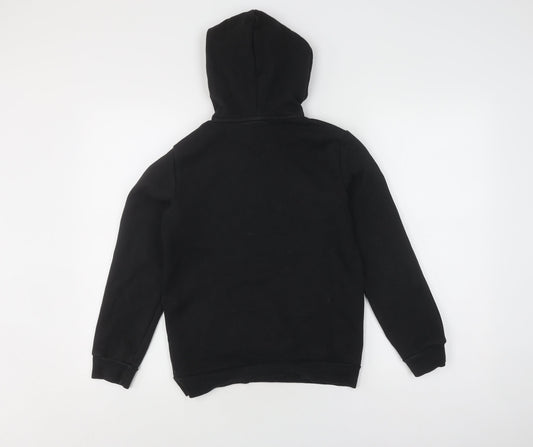 Puma Boys Black Hoodie Pullover 11-12 Years Sports Logo