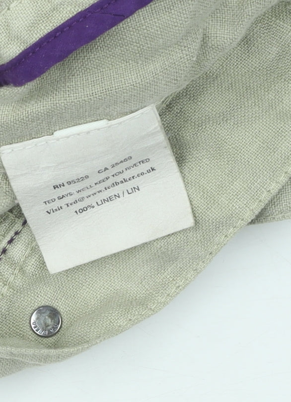 Ted Baker Women's Beige Linen Jacket Size 12
