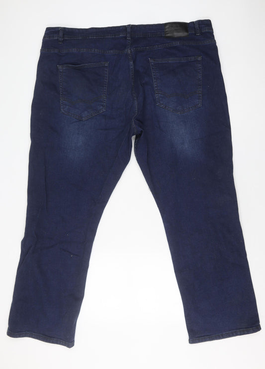 Enzo Men's Blue Straight Leg Jeans, Size 46, Dark Wash