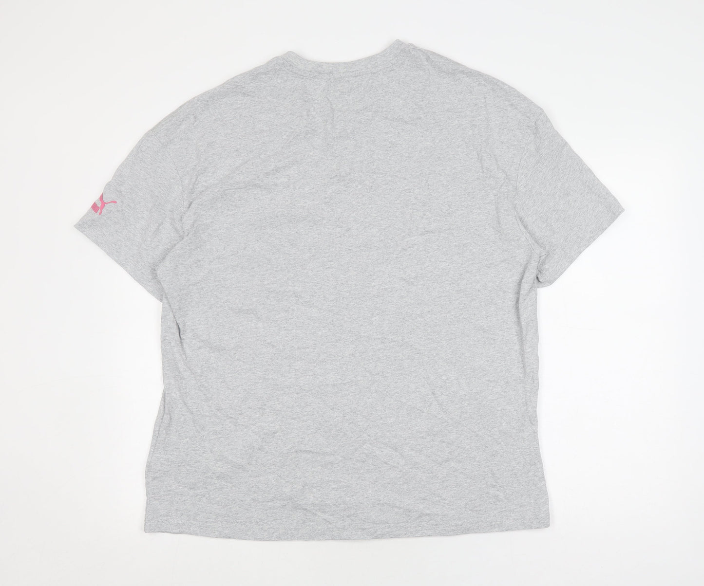 Puma Men's Grey Short Sleeve T-Shirt M