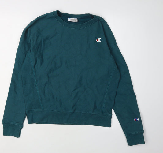 Mens UK M Regular Champion Green Pullover Sweatshirt