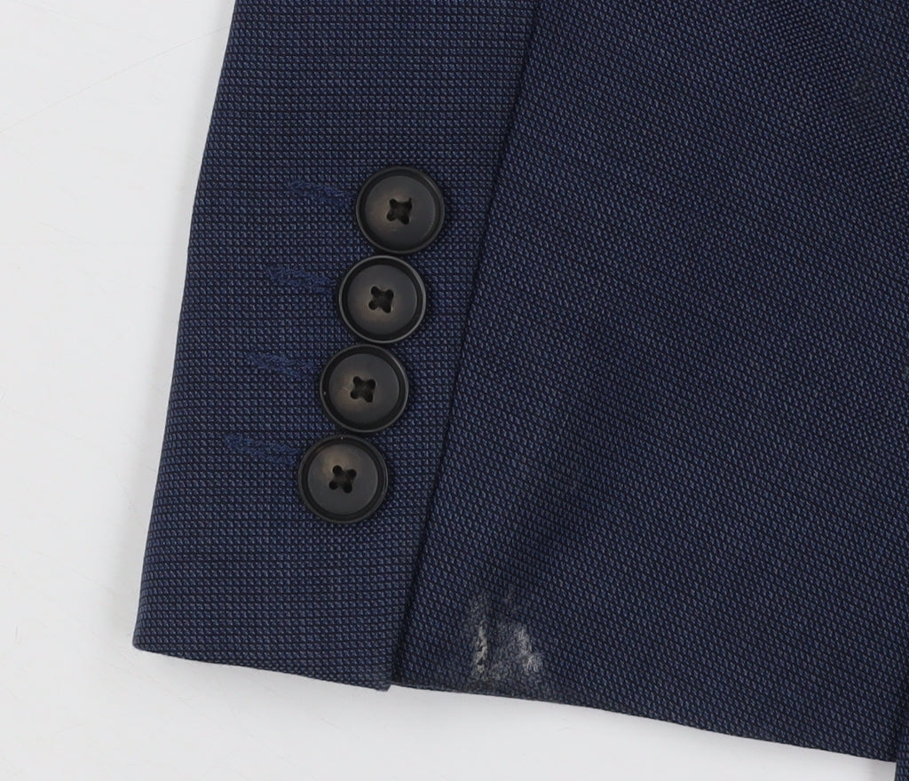 Marks and Spencer Men's Blue Suit Jacket Slim Fit 36R