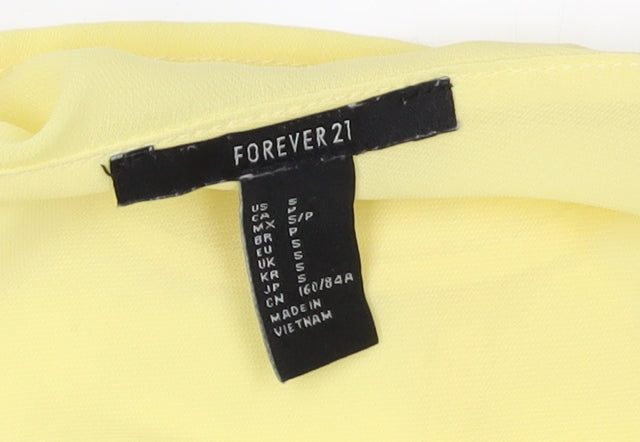Forever 21 Women's Yellow Camisole Chiffon Tank Top S