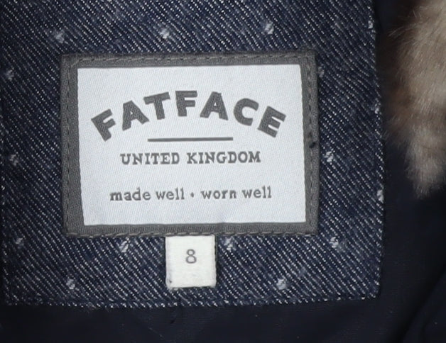Fatface Women's Blue Puffer Jacket Size 8