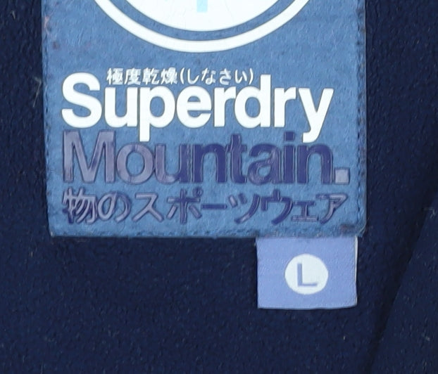 Superdry Unisex Blue Fleece Hooded Waistcoat L