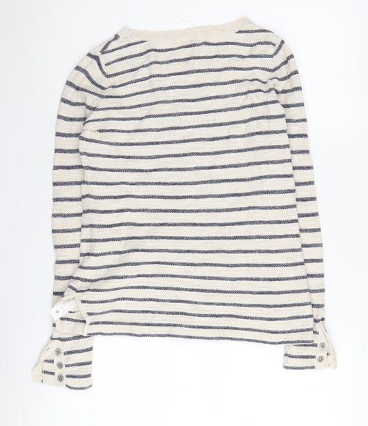 Fat Face Women's Striped Cotton Pullover Jumper Size 8
