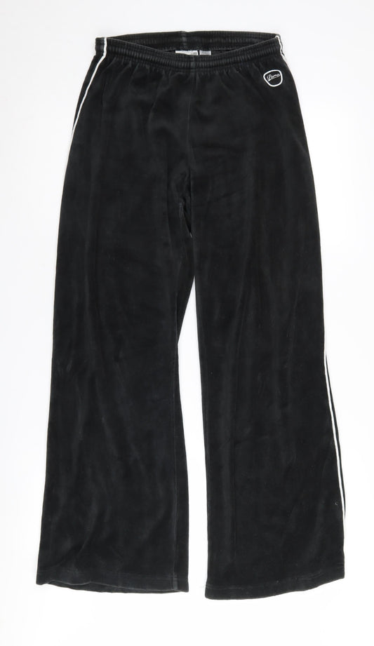 Puma Women's Black Wide-Leg Trousers Size 10