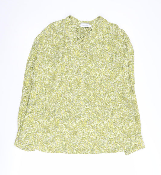 Calvin Klein Women’s Green Paisley Blouse Size 8