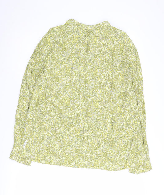 Calvin Klein Women’s Green Paisley Blouse Size 8