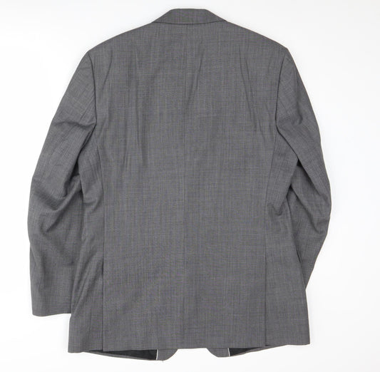 Jeff Banks Men's Grey Wool Blazer 40 Regular