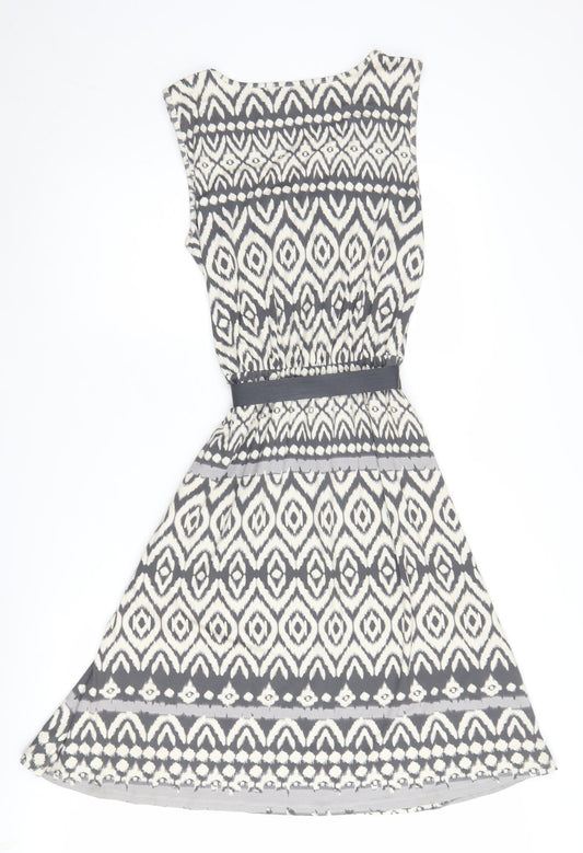 Laura Ashley Women's Geometric A-Line Dress 12