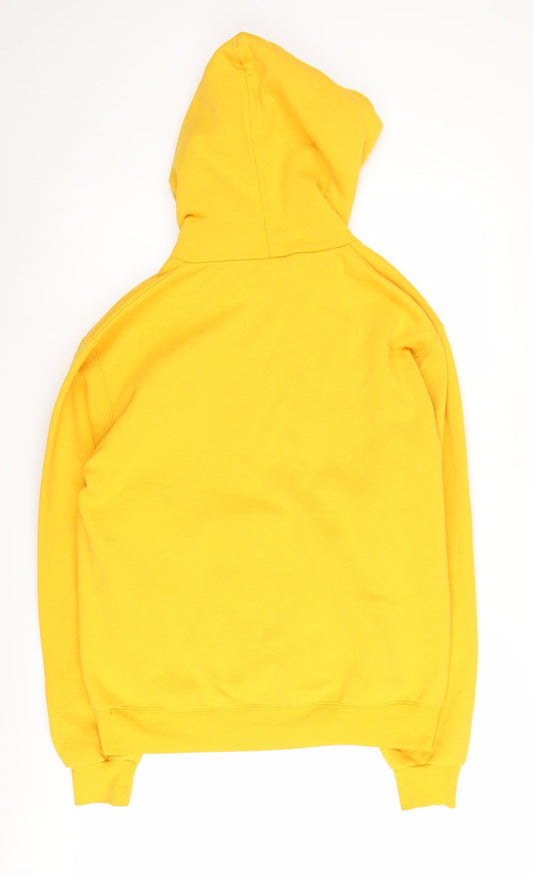 Champion Yellow University Hoodie, Unisex M, Pullover Style