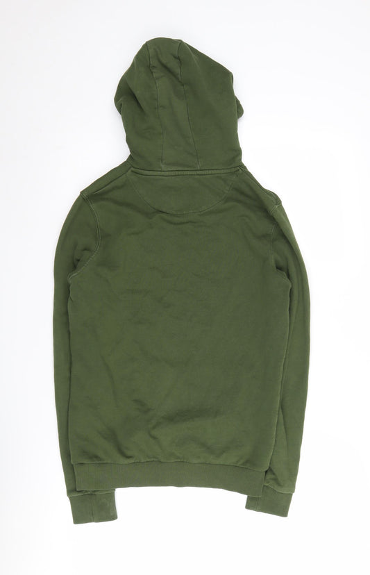 Lyle & Scott Men's Green XS Pullover Hoodie, Cotton, Logo
