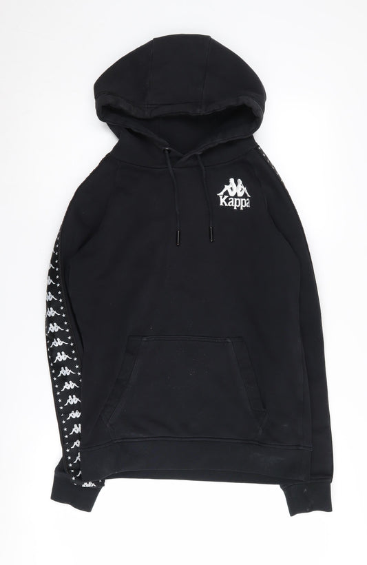 Kappa Men's Black Pullover Hoodie Size S with Logo