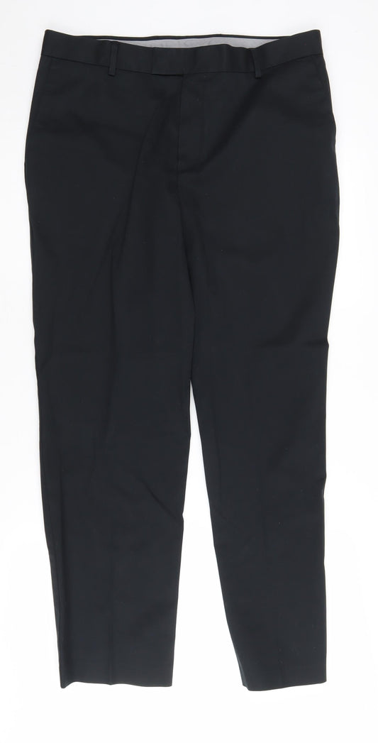Charles Tyrwhitt Mens Black Classic Dress Pants 34R