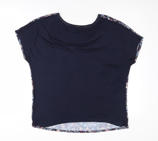Womens UK Size 10 Laura Ashley Multicoloured Polyester Blend T-Shirt
