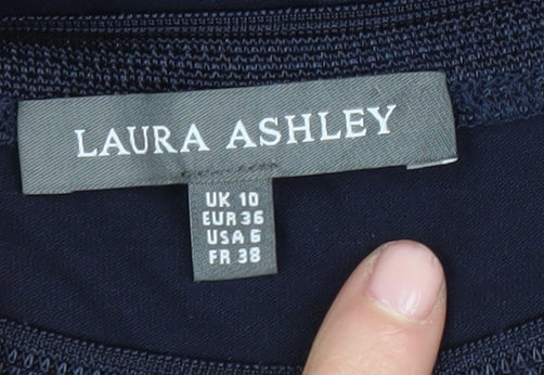 Womens UK Size 10 Laura Ashley Multicoloured Polyester Blend T-Shirt