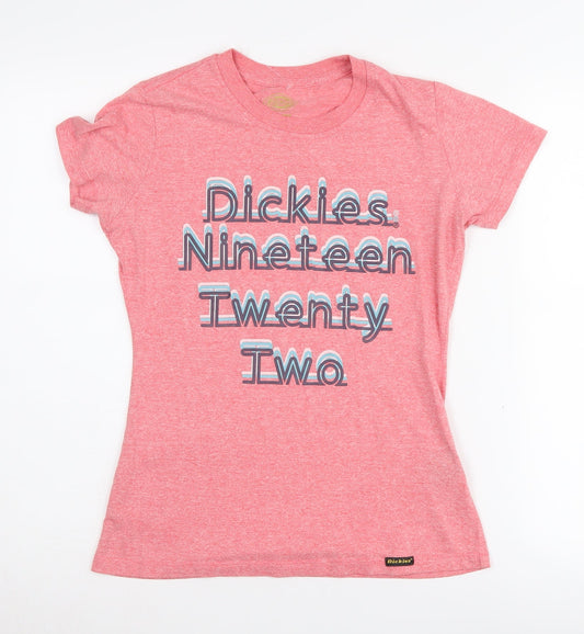 Dickies Women's Pink Retro T-Shirt, Size M, Casual Wear