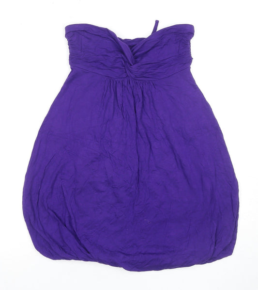 Jane Norman Women's Purple A-Line Strapless Dress Size 10