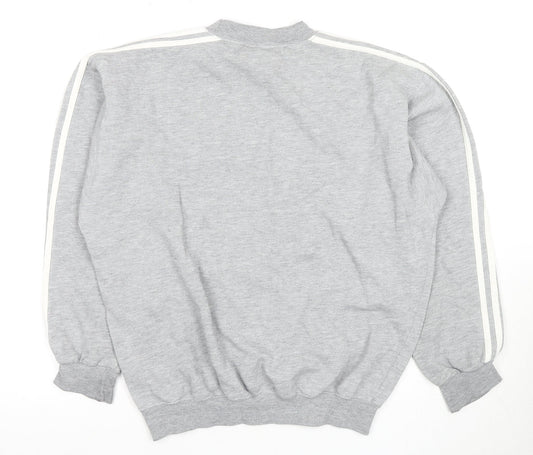 Adidas Unisex Grey Logo Sweatshirt, Size 12, Long Sleeve