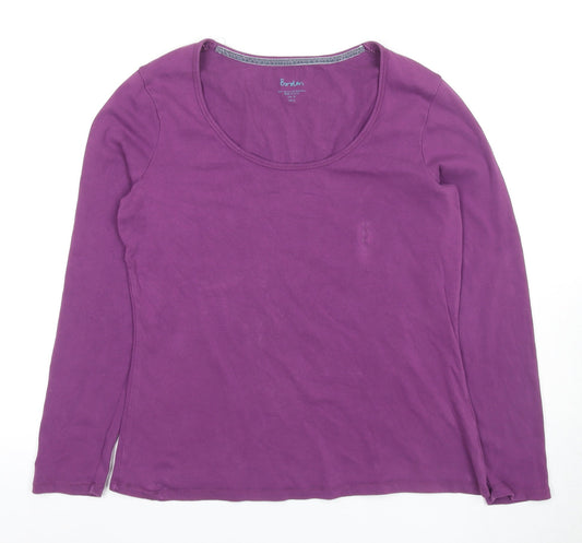 Womens UK Size 18 Boden Purple Cotton Blend T-Shirt